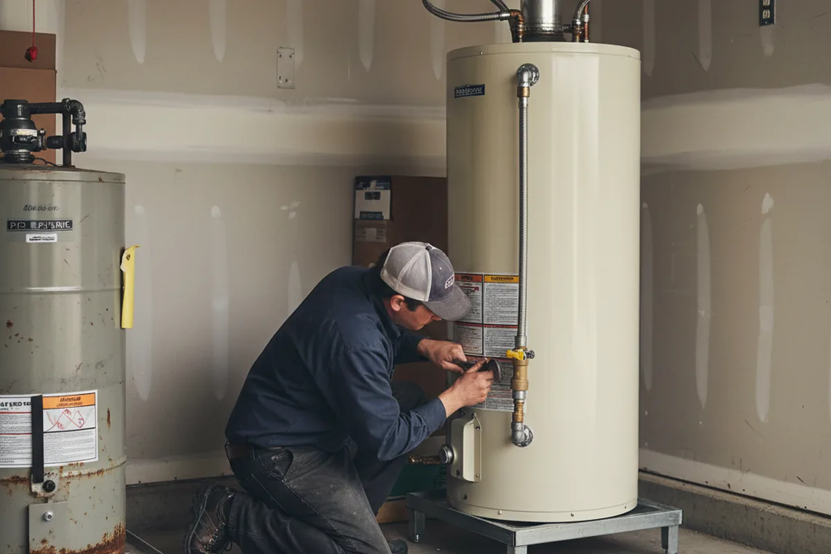 Water heater and shutoff valve replacement in Geigertown
